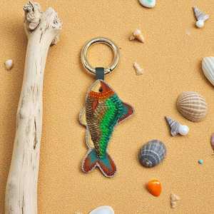 Customized Shape Woven Eco-Friendly Fruit Pattern Felt Carabiner Keychain Durable <b>Bag</b> <b>Charm</b> - Product Image 4