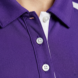 Women's Purple <b>White</b> Polo Shirt Short Sleeve Casual Polo <b>Tee</b> 100% Polyester Turn Down Collar <b>Tee</b> Regular Fit Polo Shirts Ladies - Product Image 6
