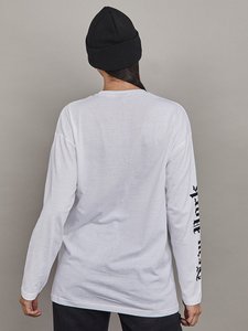 Camiseta de manga larga para mujer, estampado personalizado, calidad premium, transpirable, informal, de algodón, para mujer - Product Image 5