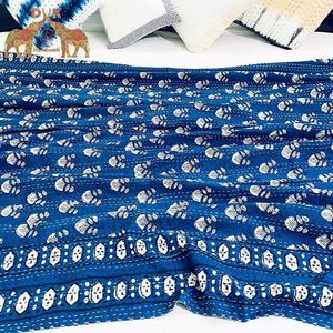 Authentic Indian Kantha Quilts Bedcovers Wholesale Zig Zag <b>Quilted</b> <b>Bedding</b> Set for Home Hotels Interior Decor Printed Pattern - Product Image 5