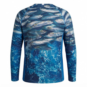 Chemise de pêche personnalisée OEM 100% polyester à manches longues, sublimation, séchage rapide, respirante, légère, vêtements d'extérieur, prix bas - Product Image 2
