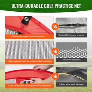 Red de Práctica de Golf Portátil Plegable para Interiores y Exteriores con Bolsa de Transporte para Ayuda en el Golpeo y Práctica de Tiro al Blanco - Product Image 2
