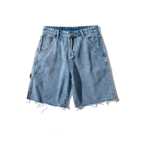 Pantalones Cortos Vaqueros Anchos Vintage Personalizados para Hombre, de Alta Calidad, Casuales, Estilo Urbano, con Múltiples Bolsillos, Verano, Venta al por Mayor OEM - Product Image 4