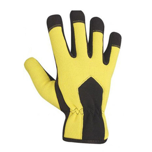 Racing <b>Gloves</b> Full Finger Yellow Black Textile Weaving Non Slip Outdoor Activities Unisex Mechanic <b>Gloves</b> - Product Image 2