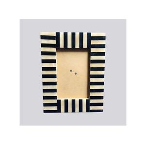 Best Quality Handmade Eco-Friendly MDF Resin Brass Inlay Embossed Modern Rectangle Vertical <b>Photo</b> <b>Frame</b> Customized Logo Luxury - Product Image 2