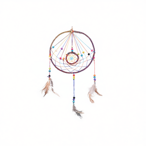 Atrapasueños Arcoíris con Péndulo, Decoración Tejida Colorida para Colgar en la Pared del Hogar - Product Image 2