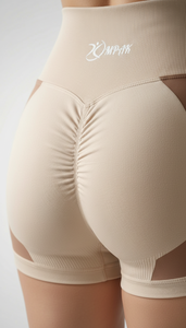 กางเกงขาสั้นออกกำลังกายเอวสูง ระบายอากาศดี สไตล์สตรีทแวร์ ยกกระชับสะโพก ไร้ตะเข็บ เหมาะสำหรับออกกำลังกายและฟิตเนสสำหรับผู้หญิง - Product Image 3