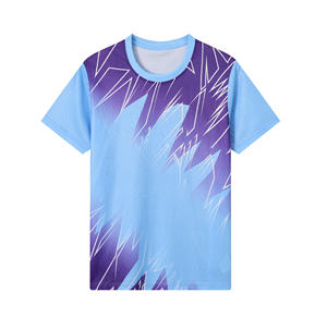 T-shirt pour homme en polyester 100%, col en V, design sublimation, prix bas, manches courtes, soldes d'été - Product Image 6