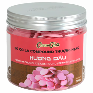 Hot Sale Compound Chocolate Custom Private Label Wholesale HALAL Strawberry Chocolate Button Cocoa Bakery <b>Biscuit</b> 1KG Good Price - Product Image 1