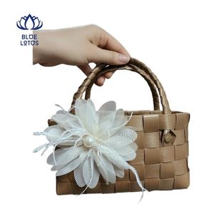 BEST SELLING Trendy Handwoven Plastic <b>Tote</b> <b>Bag</b> Lightweight Durable Summer Shopper <b>Bag</b> For Grocery Storage - Product Image 1
