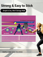 Autocollant mural d'entraînement de pickleball, autocollant de cible d'entraînement de pickleball auto-adhésif pour enfants et adolescents, taille personnalisée 90x120cm