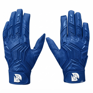 Baseball Batting Gloves Advanced Grip Technology Premium Leather Palm Breathable Stretch Fabric <b>Hook</b> Loop Closure Customizable - Product Image 1