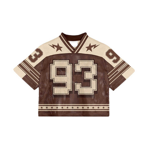 เสื้อเจอร์ซีย์ตาข่ายแบบยูนิเซ็กซ์ที่ปรับแต่งชื่อทีมได้-ระบายอากาศได้ดี แห้งเร็ว แขนสั้น คอกลม ชุดกีฬา-ผ้าโพลีเอสเตอร์ 100% - Product Image 1