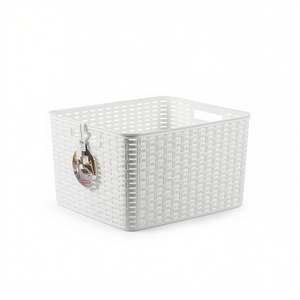 Cesto in Plastica Bianca CESTA RATTAN N6 28.6L 34X40CM per Organizzazione e Stoccaggio Domestico - Product Image 1