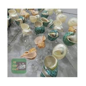 Copas de Vino Hechas a Mano con Conchas Marinas, Diseño de Concha Natural, Decoración del Hogar, Arte Popular, Artesanía - Product Image 1