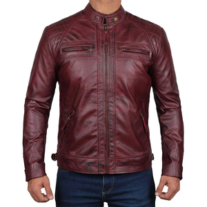 Chaqueta de Cuero de Vaca de Alta Gama, Estilo Moderno, Resistente al Viento y al Agua, Colores Personalizados, Mejor Precio, Chaqueta de Cuero para Hombre - Product Image 2