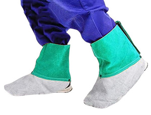 Protège-chaussures de soudage en cuir de vachette pleine fleur de haute qualité, résistant à la chaleur, aux étincelles et au feu, pour la protection des pieds - Product Image 2