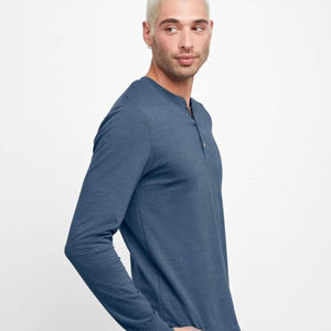 Camiseta de Manga Larga para Hombre, Color Neutro, Algodón, Duradera, Cómoda, Estilo Casual, Colección de Moda Urbana, Camisa Premium - Product Image 4
