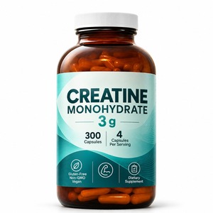 Capsules de créatine monohydrate personnalisées en marque privée OEM ODM, 3 g, 300 capsules, complément nutritionnel sportif - Product Image 1