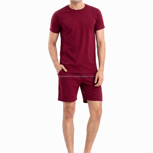 Ensemble t-shirt et short pour hommes, décontracté, deux pièces, été, confortable, vêtements de sport, respirant, léger - Product Image 1