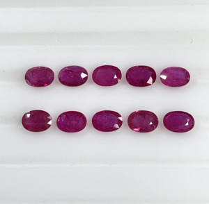 100% Natural Fine Quality Mozambique <b>Ruby</b> Heat 5x7mm Calibrated Oval Cut Reddish Pink Color Loose Gemstone for Making Jewellery - Product Image 2