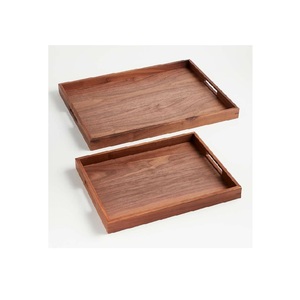 Plateau de rangement en bois pour le petit-déjeuner, le café, le thé, les collations, les aliments, la cuisine, la table à manger et l'organisation de la maison - Product Image 5