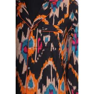 Vestido Midi Recto de Algodón Tejido con Estampado Floral Vintage, Ecológico, Lavable, Transpirable, para Mujer, Estilo Bohemio, Hip Hop, con Mangas Acampanadas - Product Image 3