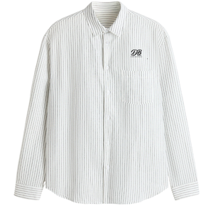 Camisa de Manga Larga para Hombre, Corte Holgado, Casual, con Botones al Frente, Cuello Tejido, Bolsillo en el Pecho, Personalizable OEM ODM, Ropa al por Mayor - Product Image 1