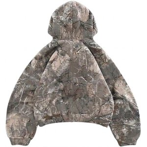 Nouvelle veste coupe-vent décontractée pour femme avec logo personnalisé, imprimée, à capuche, zippée, en tissu éponge respirant (Spandex/Polyester), à épaules tombantes, pour l'hiver - Product Image 2