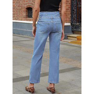 2025 pantalones vaqueros de moda para mujer, cintura alta, Control de barriga, ajustados, 2025, cintura alta, Control de barriga, lazo transpirable - Product Image 6