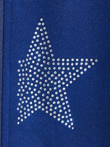 Sudadera con Capucha Azul para Hombre, 100% Algodón Ecológico, Tejido con Estampado de Estrellas de Diamantes de Imitación, Corte Holgado, Estilo Casual para Otoño - Product Image 5