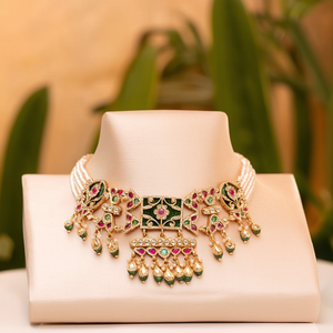 Conjunto de Collar de Perlas y Piedras Preciosas Heritage Pota 10575484PGR, Exquisito Conjunto de Joyería Fina - Product Image 3