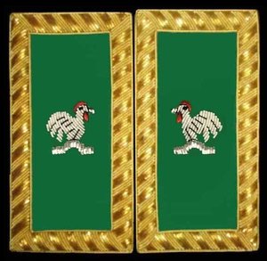 Épaulettes carrées en feutre non tissé, brodées à la main avec fil doré, auto-adhésives, style américain, pour uniforme de cérémonie - Product Image 1