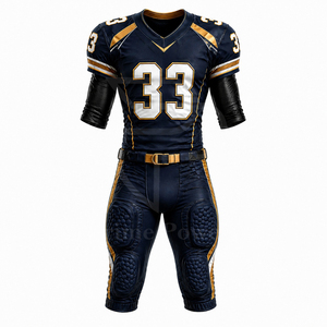 New Sublimated American Football Uniform Set Custom Team Jersey Pants Lightweight Training Competition Sportswear Supplier - Product Image 2