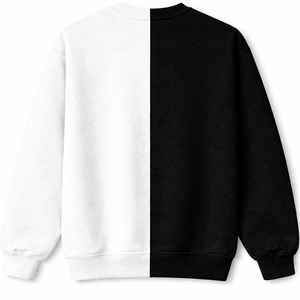 Sudadera Unisex Negra y Blanca 100% Algodón, Resistente al Viento, para Invierno, con Impresión por Descarga, Bordado 3D y Acabado Lavado - Product Image 2