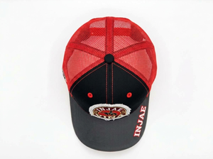 หมวกแก๊ปวินเทจแบบกำหนดเอง 6 แผง ตาข่าย หมวกเบสบอล ปักโลโก้แบบดิสเทรส  แบบ Snapback ผู้ผลิตอุปกรณ์สวมศีรษะ OEM ODM Injae VN - Product Image 5