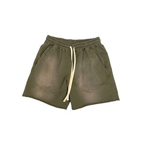 Men's Solid Color Cargo Shorts Mid Waist Elastic Waist Closure <b>Canvas</b> Material Casual Style Pockets Quick Dry Breathable Design - Product Image 1