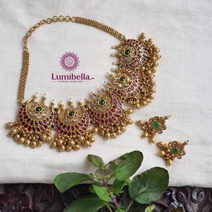 Half Moon Short Necklace Set-Fashion Jewelry - Product Image 2