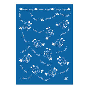 MIT excellent vente en gros de 50 rouleaux de sacs de crottes de chien biodégradables décomposables bleus distributeur de sacs de produits en plastique fabriqués à Taiwan - Product Image 1