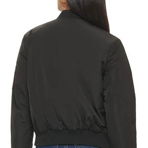 Wholesale <b>Women</b> Custom Black Utility Bomber <b>Jacket</b> Fashion Lightweight <b>Flight</b> <b>Jacket</b> Ladies Streetwear Casual Outerwear Zip Up - Product Image 3