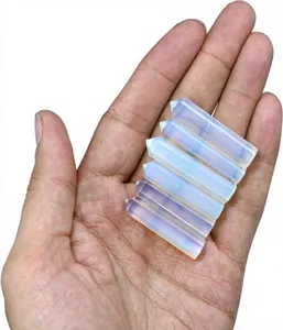 Opalita Sintética, Cristal de Vidrio Opalescente Pulido con Punta Única, Proveedor Mayorista a Granel para Manualidades y Bricolaje - Product Image 3