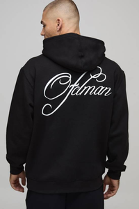 Sudadera con Capucha de Invierno para Hombre, Negra, Lisa, 400 Gsm, 100% Algodón, Gruesa, de Alta Calidad, con Diseño de Logotipo Personalizado - Product Image 3