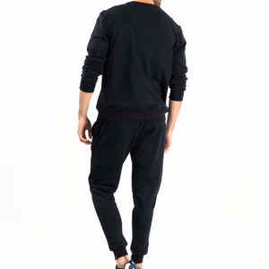 Conjunto Deportivo de Felpa Técnica para Hombre, 100% Algodón, Color Negro, Traje Deportivo de Invierno, Hecho en Pakistán - Product Image 4