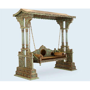 Nuevo Diseño de Columpio Tradicional Indio para el Hogar, Columpio Tallado Estilo Maharaja Real, Compre un Columpio Indio Tallado de Madera en Washington, EE. UU. - Product Image 1