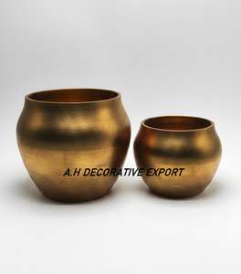 Jardinières en métal chromé de style américain moderne et luxueux |   Pots de fleurs écologiques et durables pour la décoration de la maison et des mariages |   Pot - Product Image 4