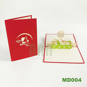 3D Pop-Up Handmade Paper Craft Birthday Invitation for Newborn Souvenirs Baby <b>Shower</b> Valentine's Day Mother's Day Father's Day - Product Image 3