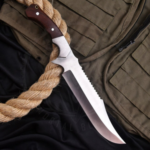 Nuevo Diseño 2026 Cuchillo Bowie de Acero D2 Hecho a Mano con Mango de Madera y Funda de Cuero Premium Perfecta para Camping, Cuchillo de Hoja Fija - Product Image 2