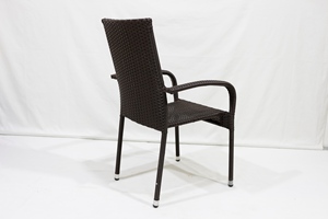 Silla Mecedora Moderna de Ratán Sintético Ligero, Nuevo Diseño para Jardín, Terraza, Comedor, Silla de Café para Hotel, Ocio y Uso en Exteriores - Product Image 3