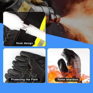 Guantes de Bombero de Cuero Vacuno de Alta Calidad, Resistentes al Calor, Impermeables y a Prueba de Fuego, para la Lucha Contra Incendios Forestales - Product Image 5