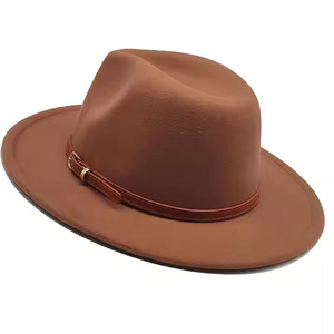 Nouveau design, chapeaux Fedora en feutre et cuir unisexe, fournisseur direct d'usine, sur mesure, ajustables, couleur et taille personnalisées, logo personnalisé - Product Image 2